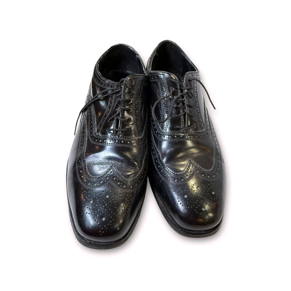 Florsheim Mens Leather Wingtip Oxford‎ Dress Shoes Black Size 10 3E